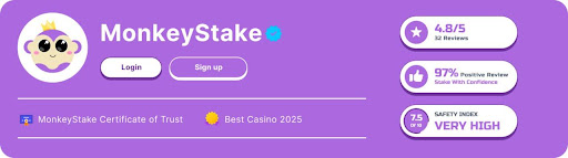 Example of a verification badge displayed on a trusted online casino.
