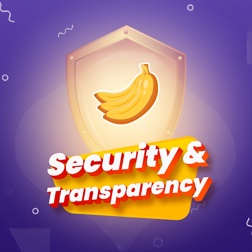 Banana Points dashboard showing balance, leaderboards, and security features